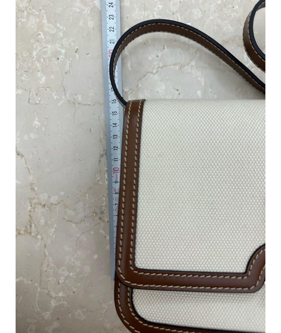 BURBERRY Бежевая тканевая сумка через плечо, фото 6