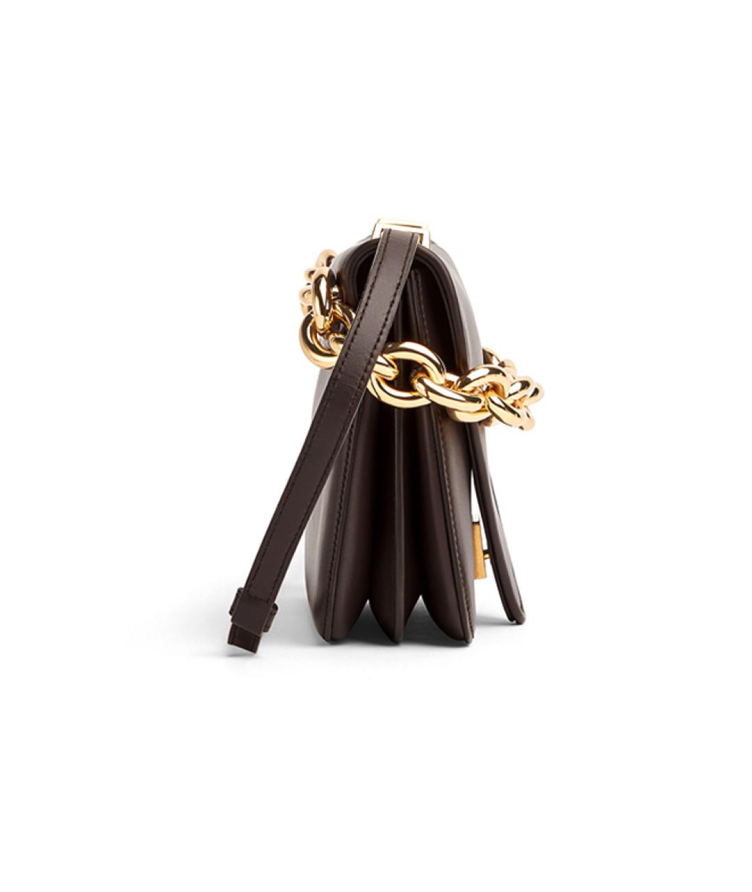 BOTTEGA VENETA Коричневая кожаная сумка через плечо, фото 2