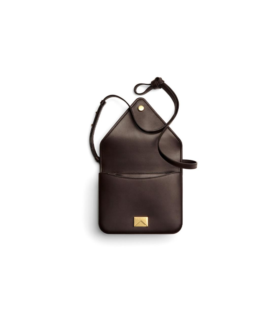 BOTTEGA VENETA Коричневая кожаная сумка через плечо, фото 4