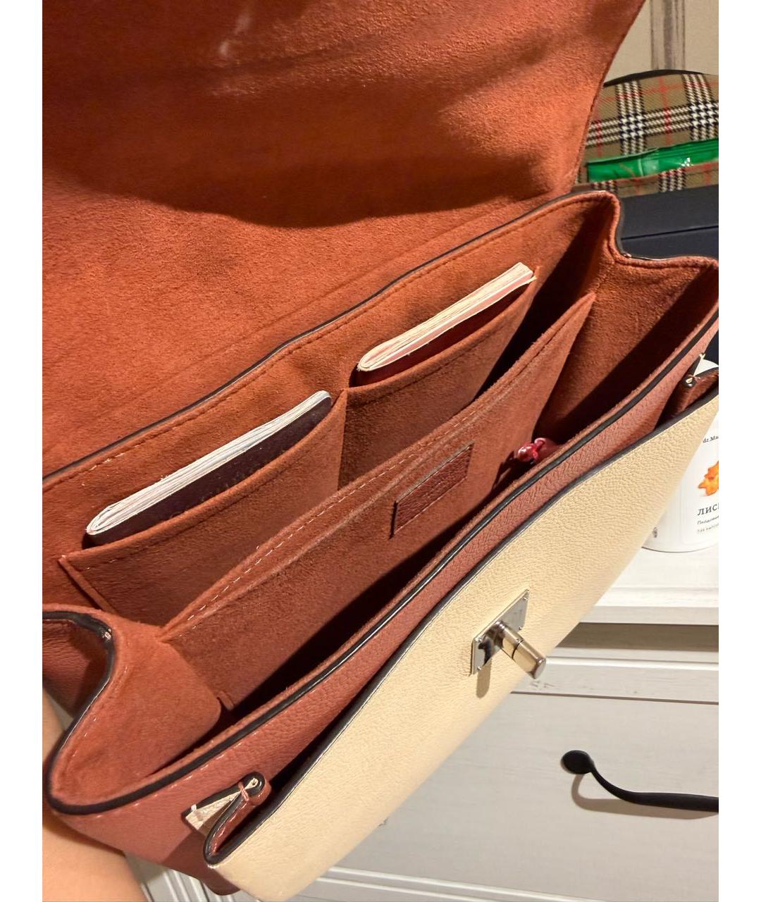 LOUIS VUITTON Бордовая кожаная сумка с короткими ручками, фото 4