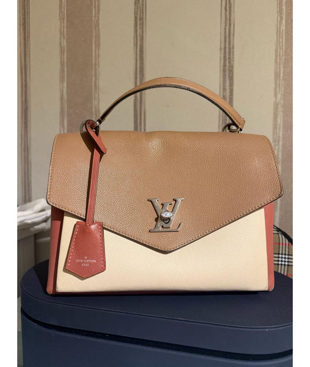 LOUIS VUITTON Бордовая кожаная сумка с короткими ручками, фото 6