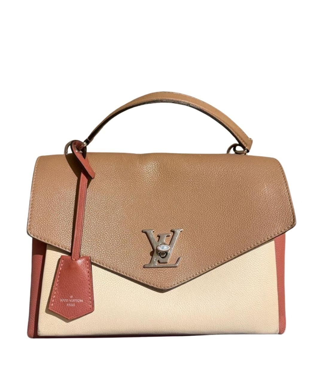 LOUIS VUITTON Бордовая кожаная сумка с короткими ручками, фото 1