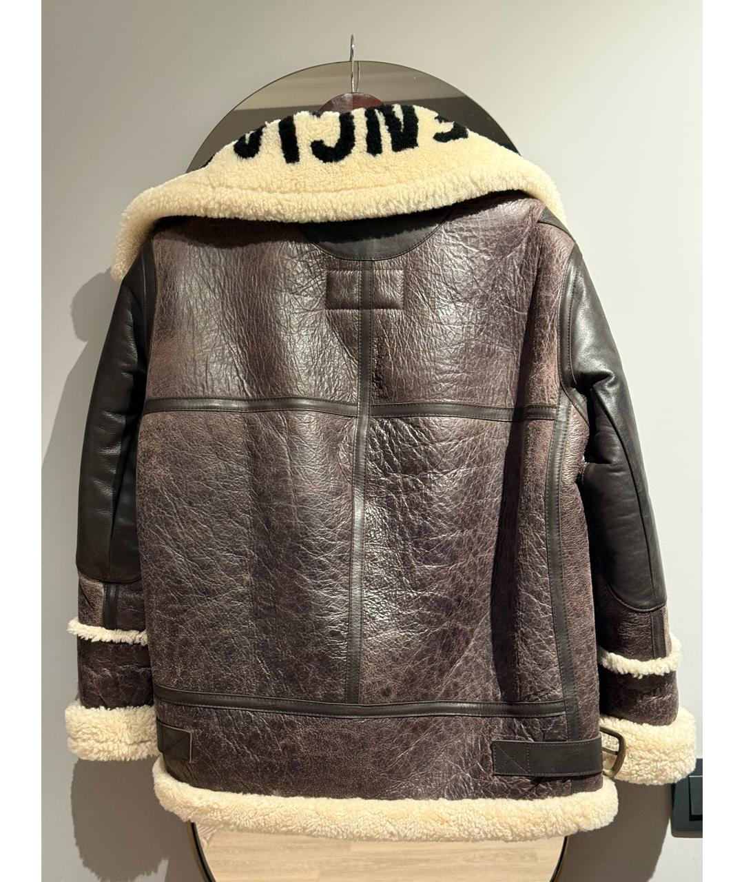 BALENCIAGA Коричневая кожаная дубленка, фото 2