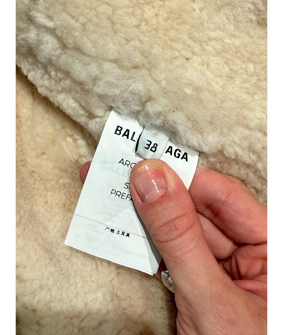 BALENCIAGA Коричневая кожаная дубленка, фото 3