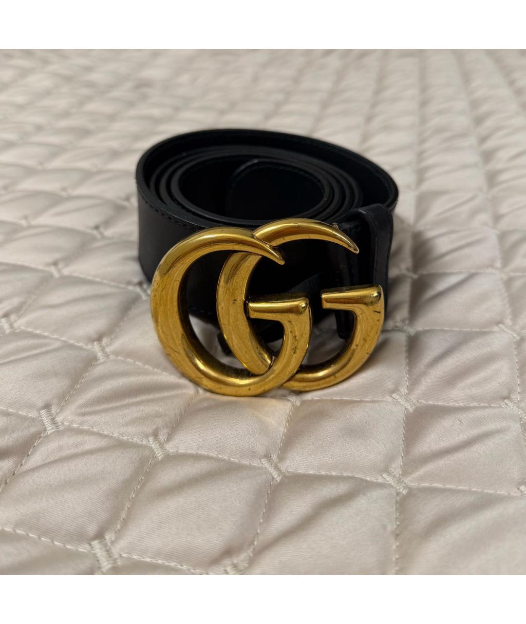GUCCI Черный кожаный ремень, фото 5