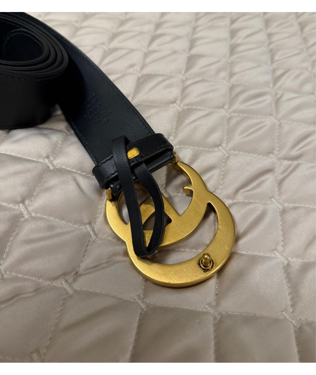 GUCCI Черный кожаный ремень, фото 2