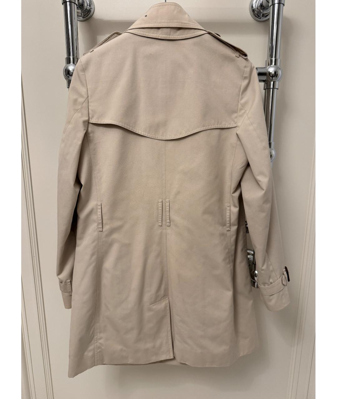 BURBERRY Бежевое полиэстеровое пальто, фото 2