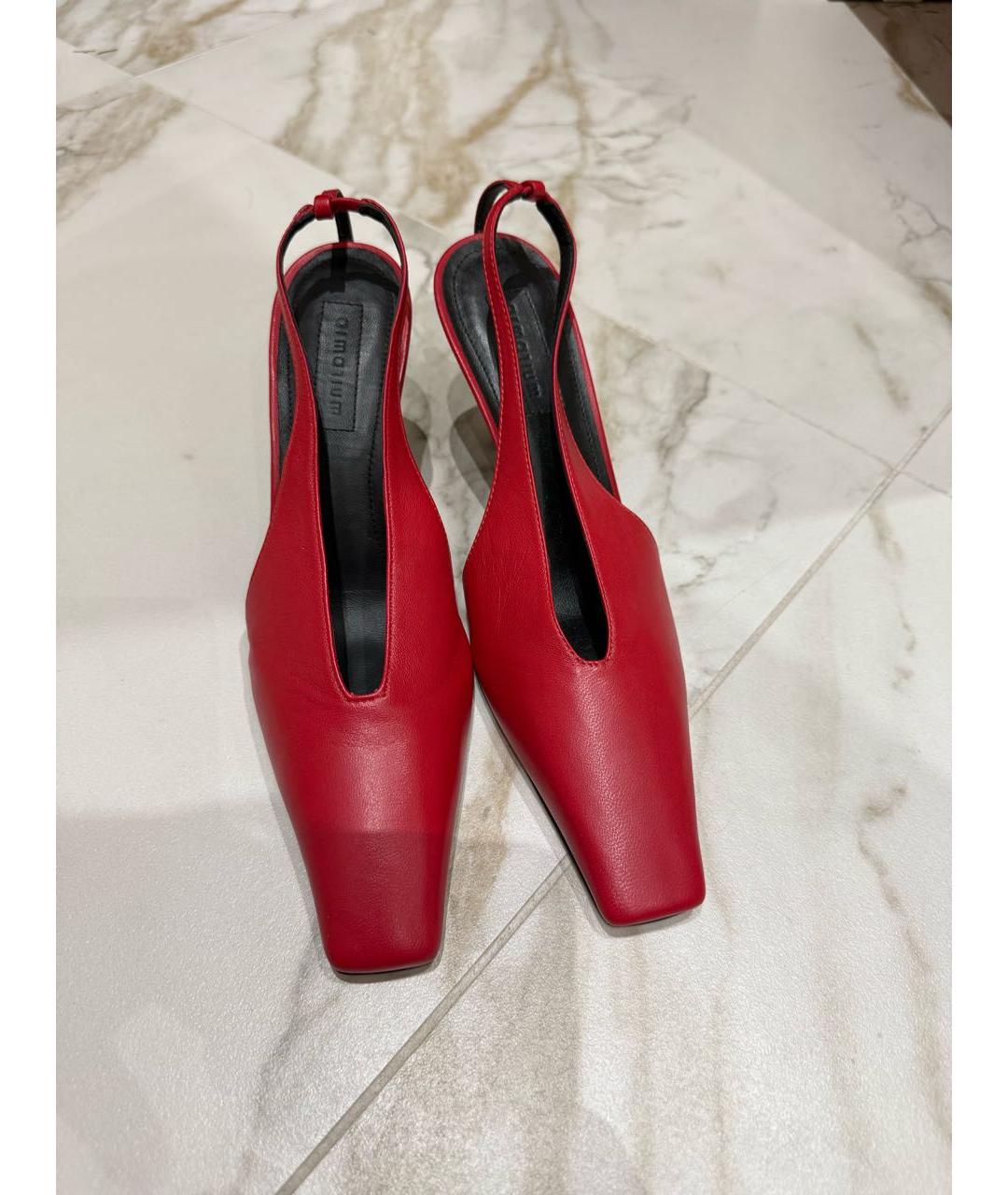ARMARIUM Красные кожаные босоножки, фото 2