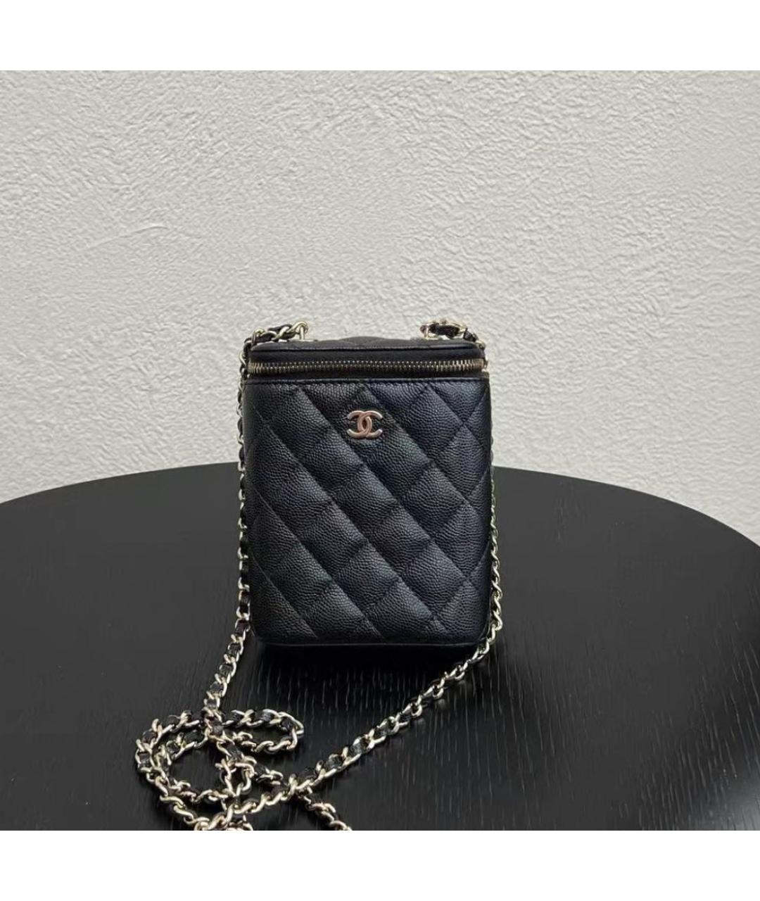CHANEL Черная кожаная сумка через плечо, фото 2