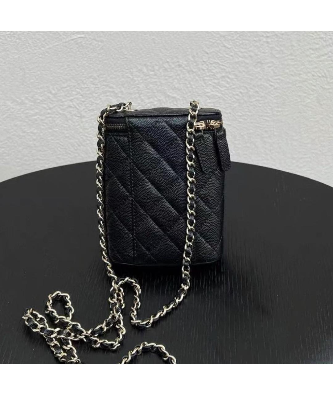 CHANEL Черная кожаная сумка через плечо, фото 3