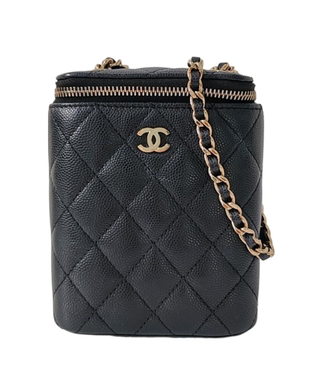 CHANEL Черная кожаная сумка через плечо, фото 1