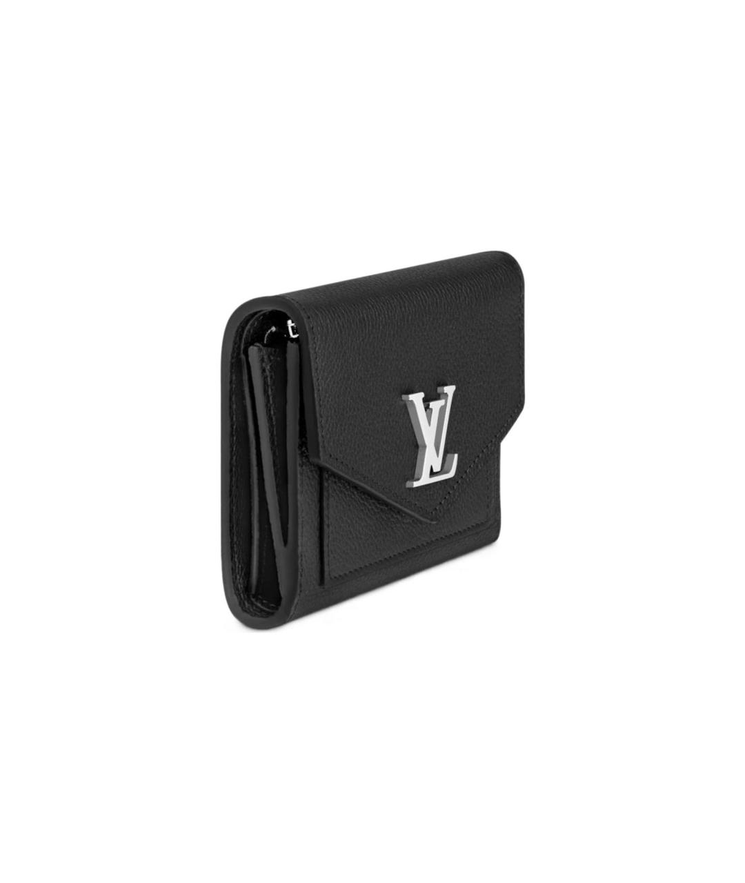 LOUIS VUITTON Черный кожаный кошелек, фото 2