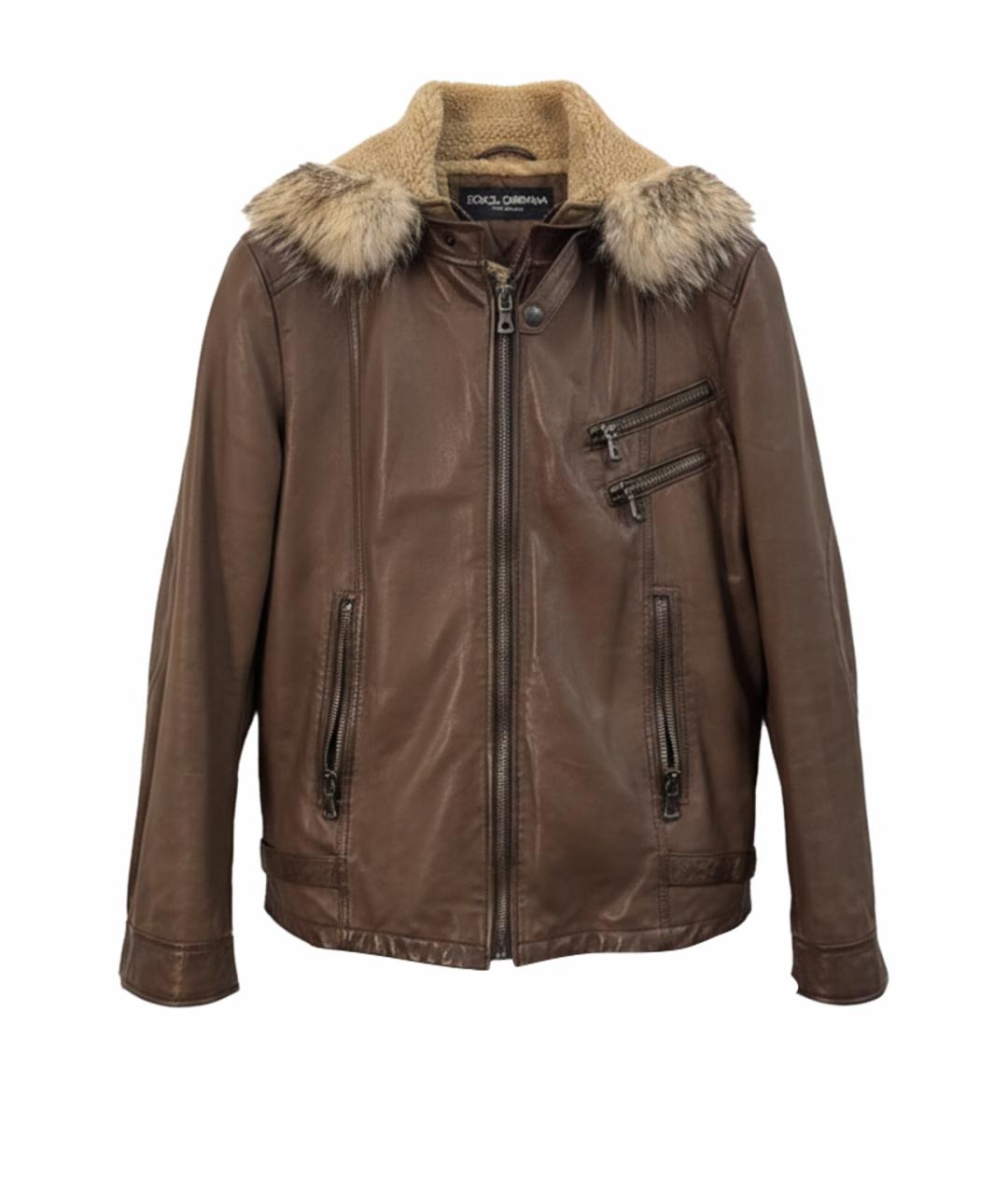 DOLCE&GABBANA Коричневая хлопковая дубленка/шуба, фото 1