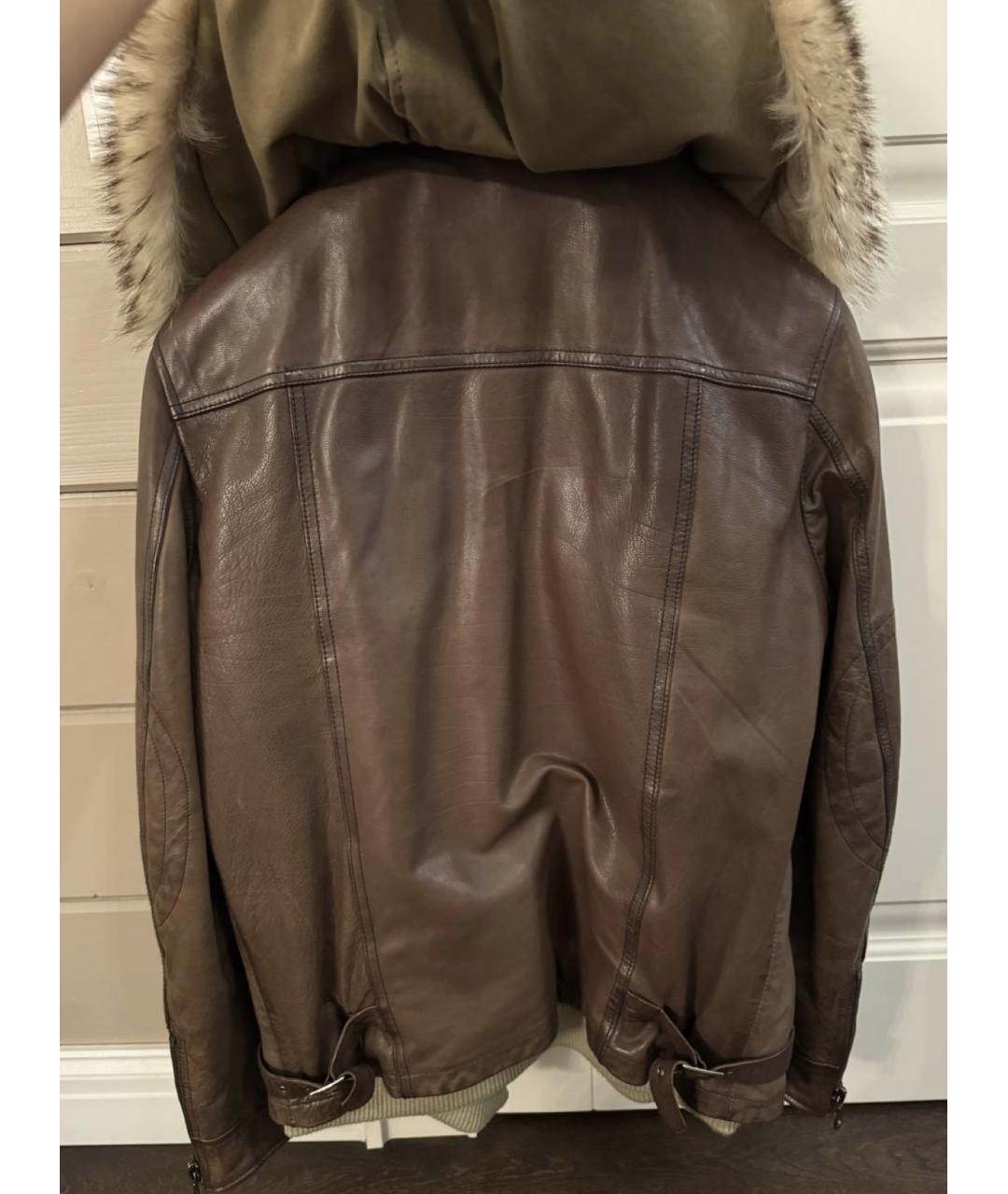 DOLCE&GABBANA Коричневая хлопковая дубленка/шуба, фото 4