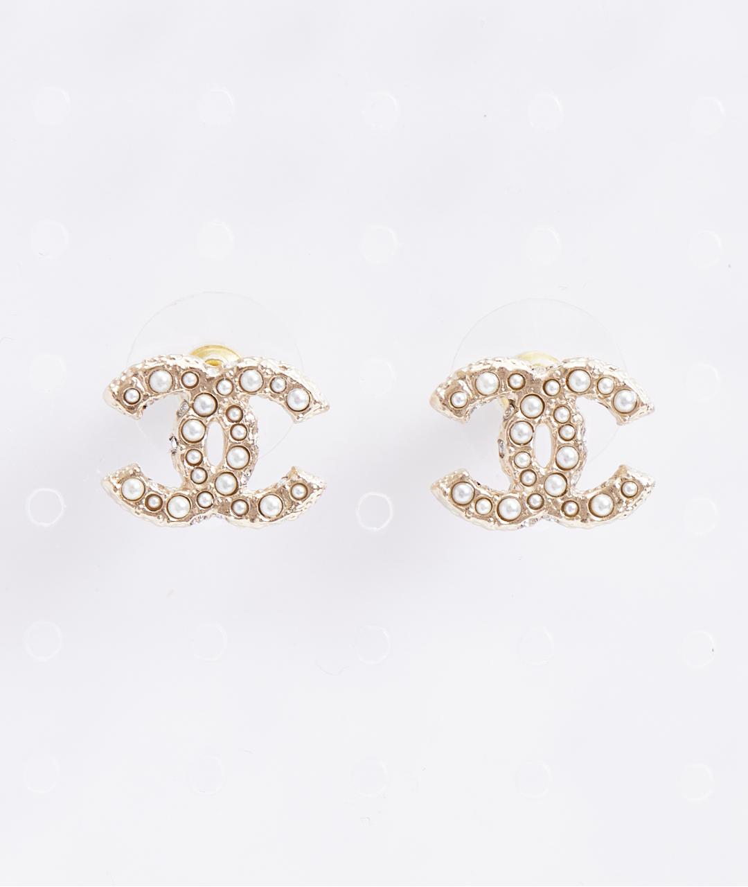 CHANEL Золотые металлические серьги, фото 5