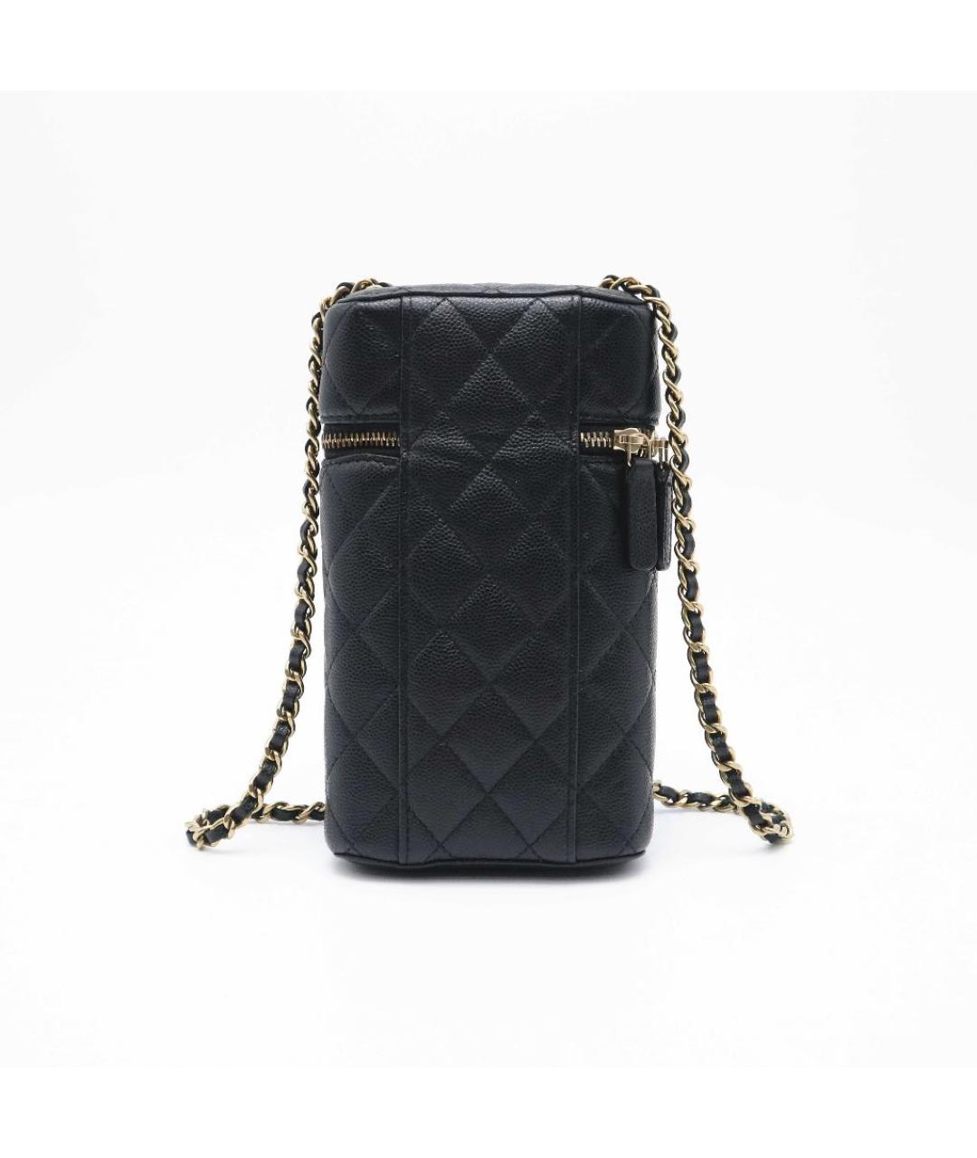 CHANEL Черная кожаная сумка через плечо, фото 2