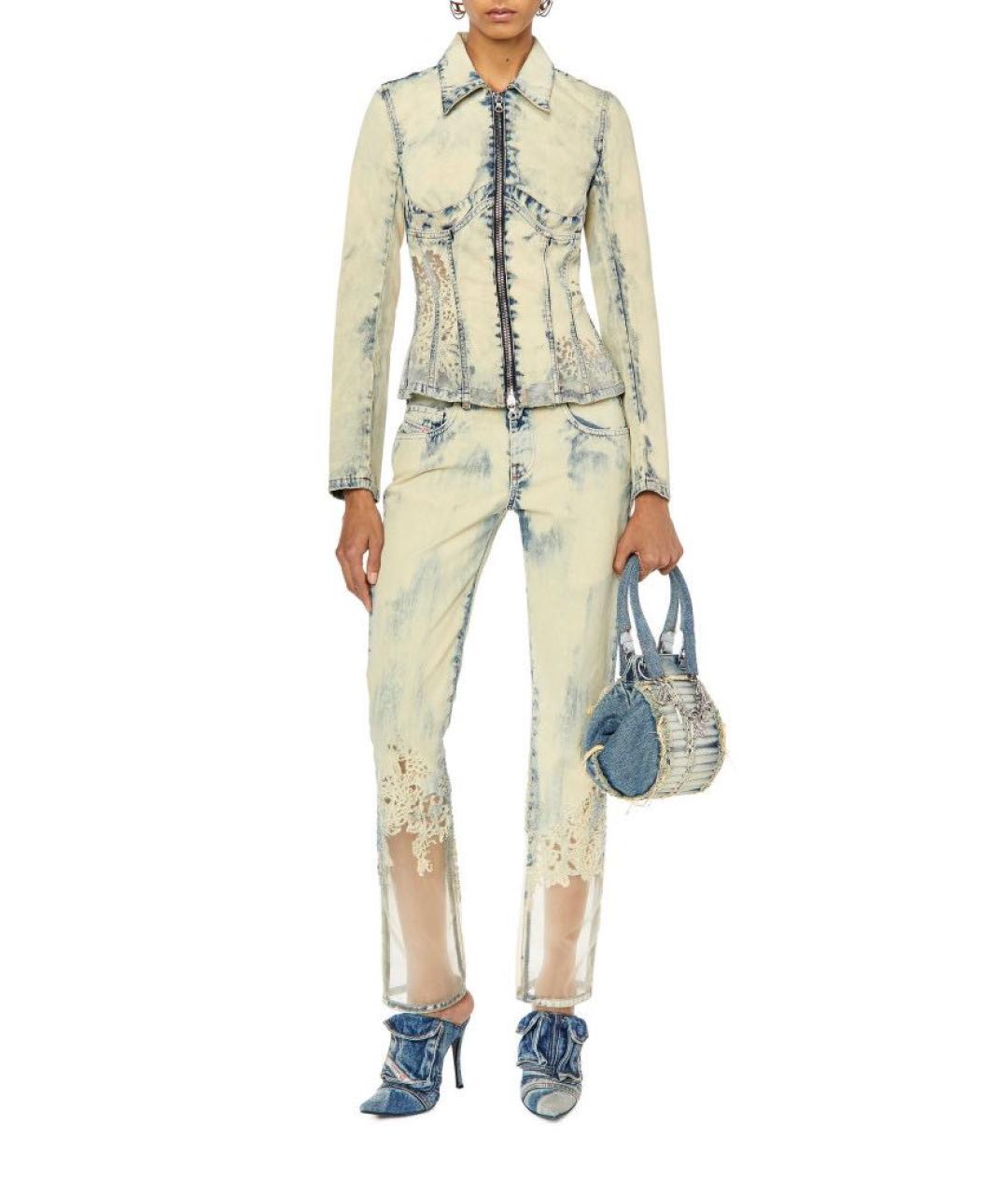 DIESEL Хлопко-лиоцелловые прямые джинсы, фото 3