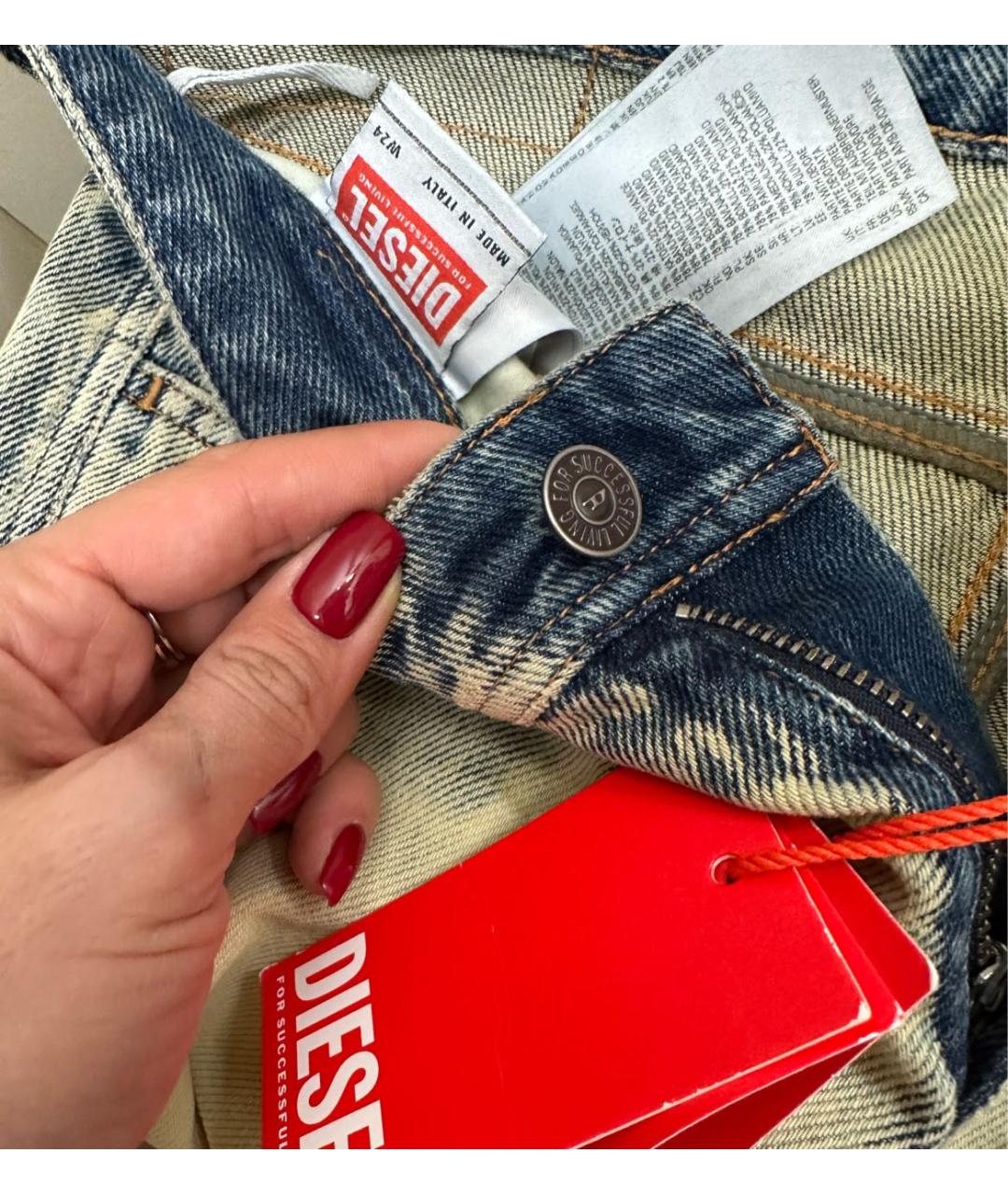 DIESEL Хлопко-лиоцелловые прямые джинсы, фото 7