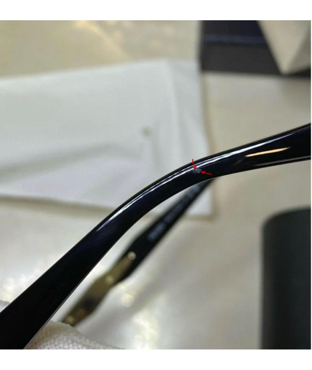 PRADA Золотые металлические солнцезащитные очки, фото 5