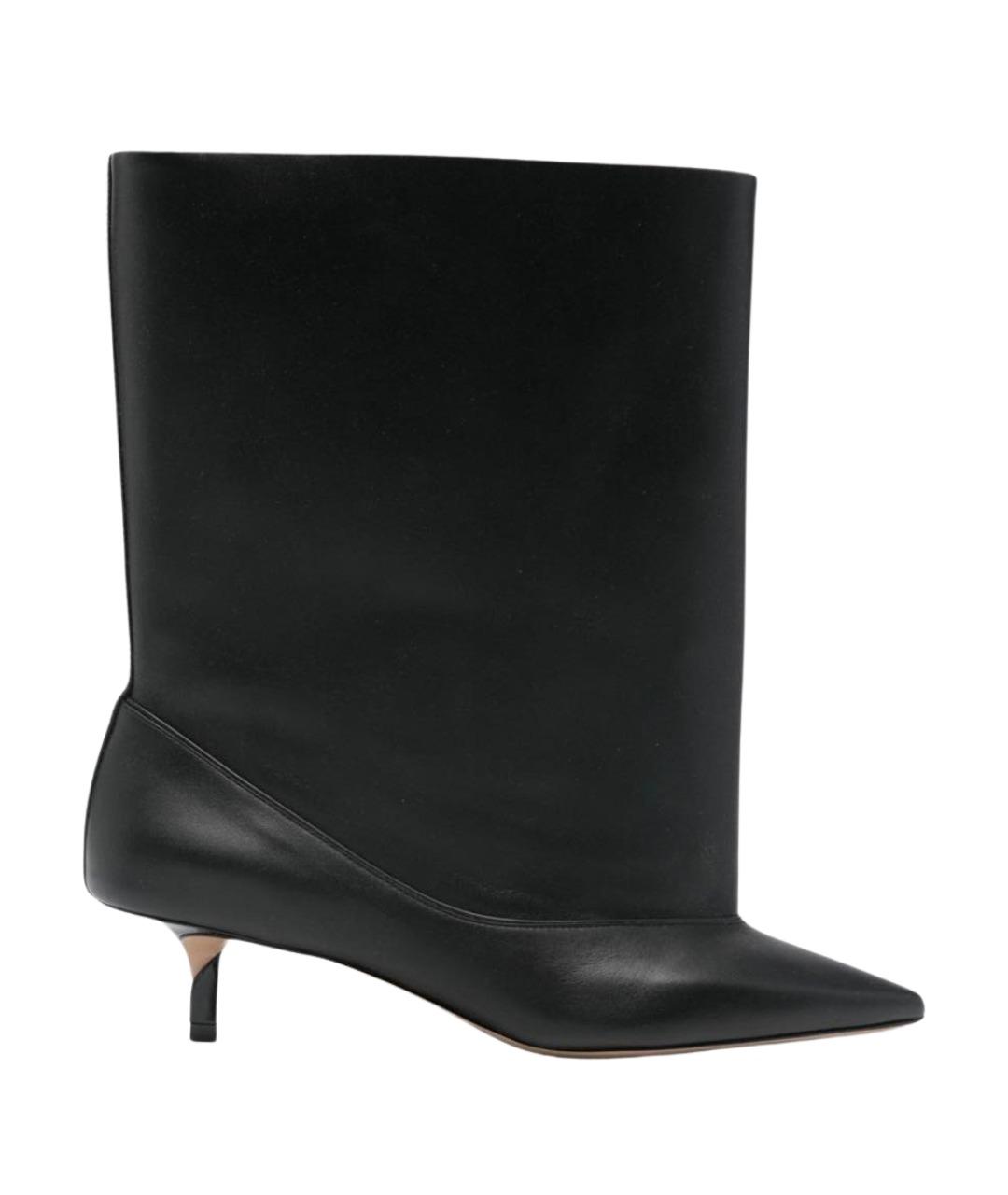 JACQUEMUS Черные кожаные ботинки, фото 1