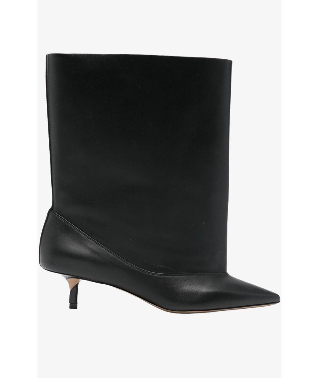 JACQUEMUS Черные кожаные ботинки, фото 5