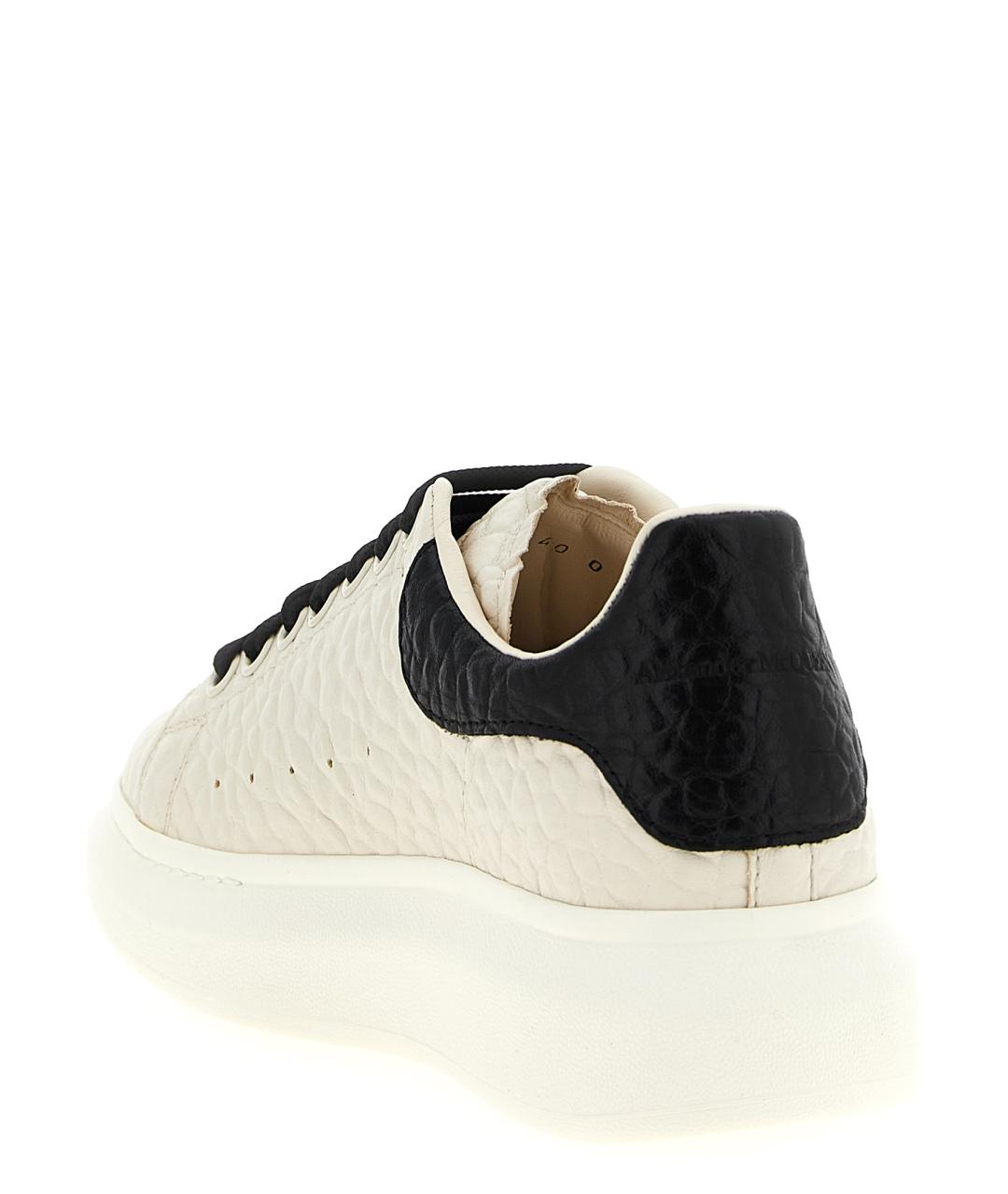 ALEXANDER MCQUEEN Белые кожаные низкие кроссовки / кеды, фото 2