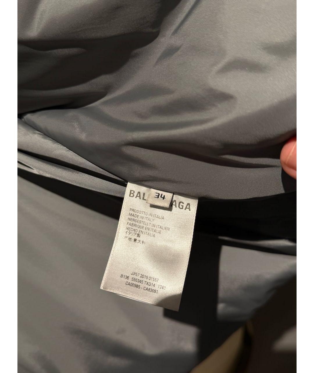 BALENCIAGA Серый полиамидовый пуховик, фото 4