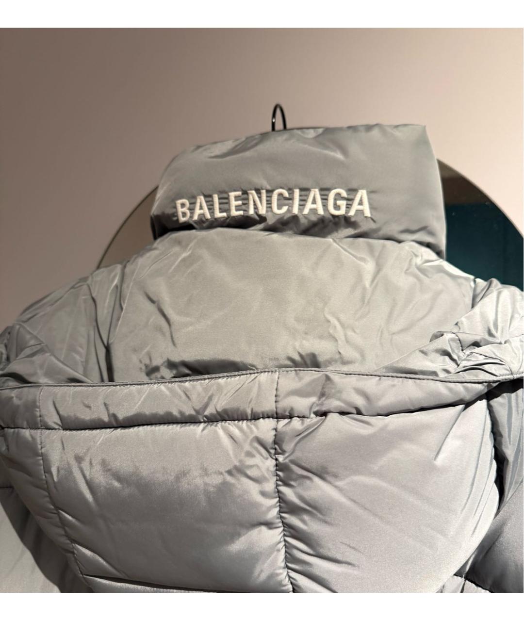 BALENCIAGA Серый полиамидовый пуховик, фото 5