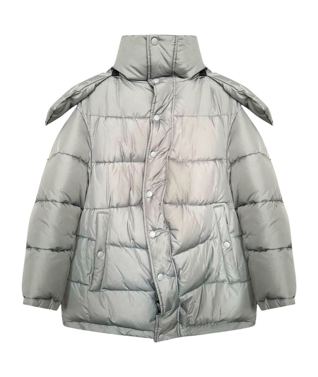 BALENCIAGA Серый полиамидовый пуховик, фото 1