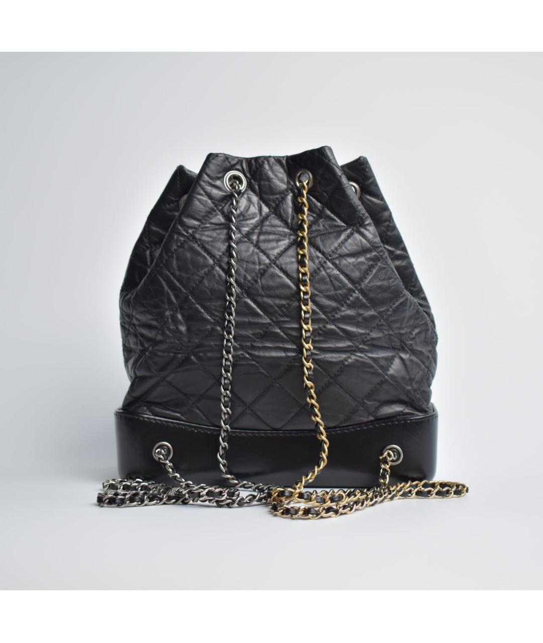 CHANEL Черный кожаный рюкзак, фото 3