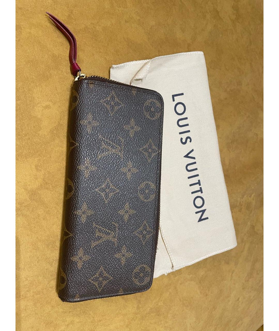 LOUIS VUITTON Коричневый кошелек из искусственной кожи, фото 3