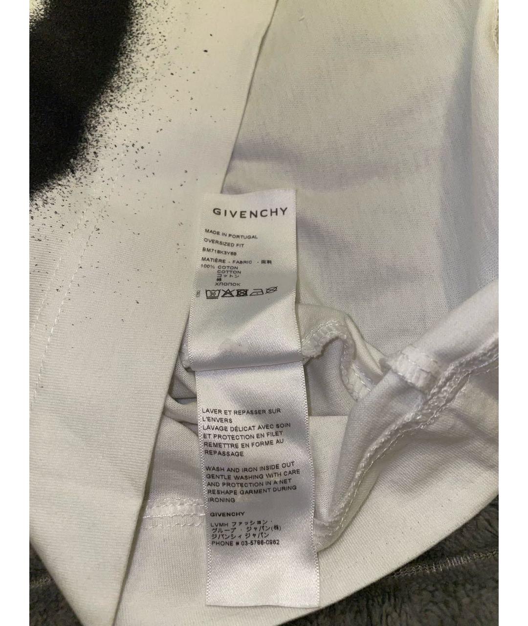 GIVENCHY Белая хлопковая футболка, фото 6