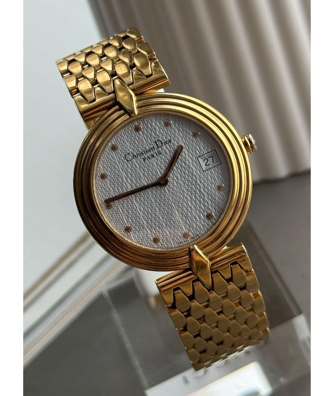 CHRISTIAN DIOR Золотые позолоченные часы, фото 2