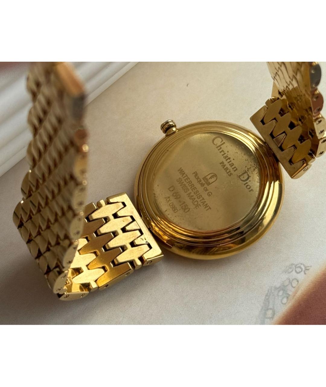 CHRISTIAN DIOR Золотые позолоченные часы, фото 5