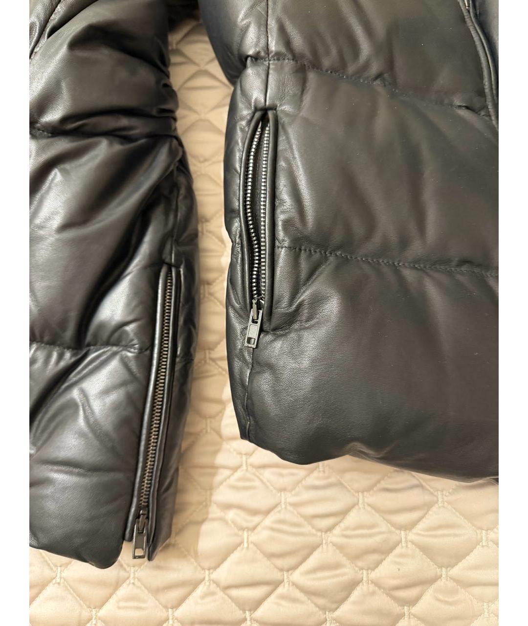 DKNY Черная кожаная куртка, фото 6