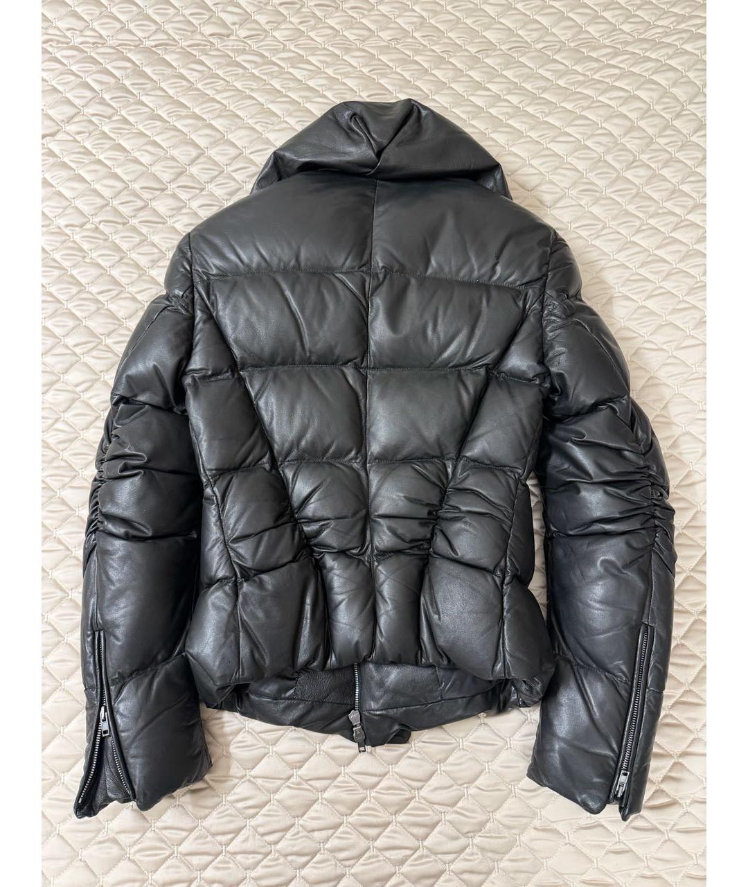 DKNY Черная кожаная куртка, фото 2