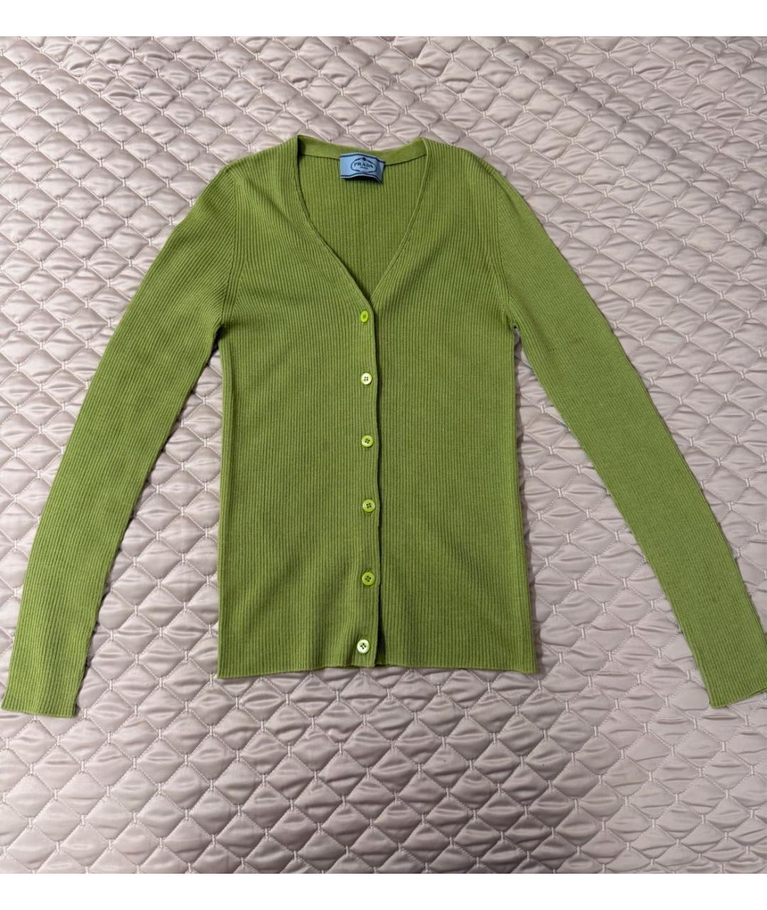 PRADA Зеленый шерстяной джемпер / свитер, фото 6