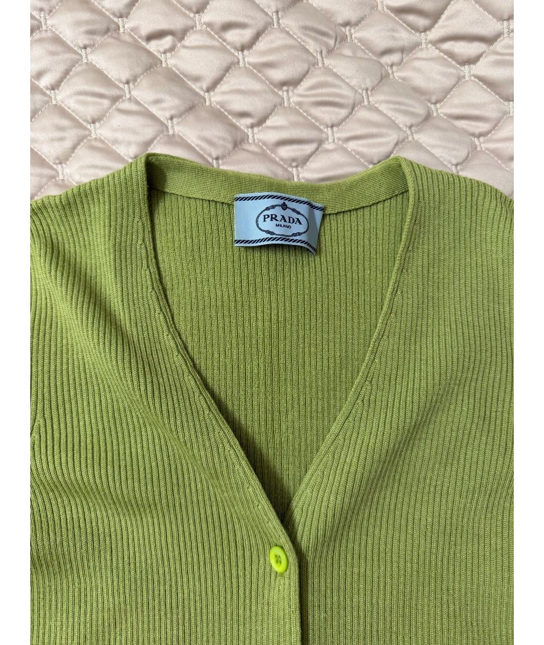 PRADA Зеленый шерстяной джемпер / свитер, фото 4