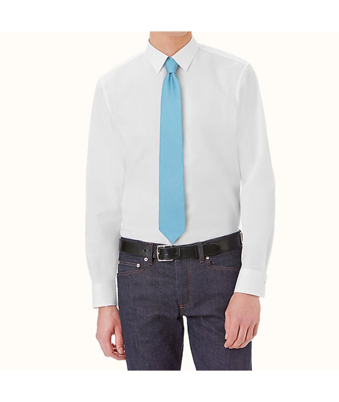 HERMES Голубой галстук, фото 2