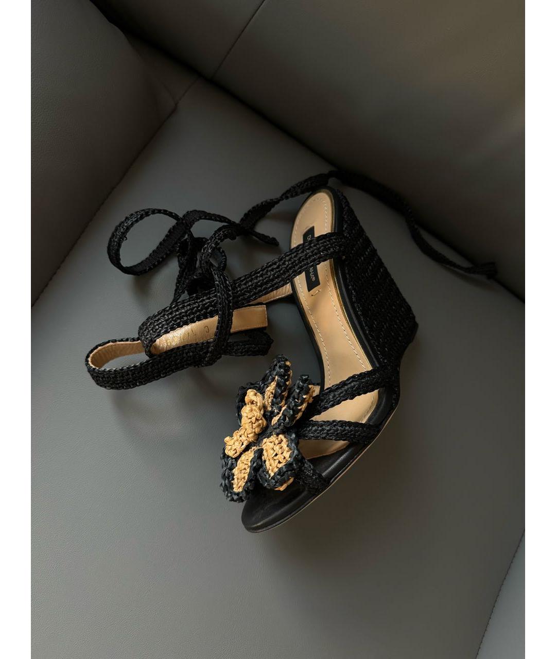 DOLCE&GABBANA Черные босоножки, фото 2