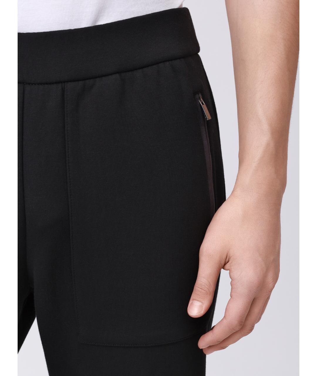 PAUL & SHARK Черные хлопковые повседневные брюки, фото 5