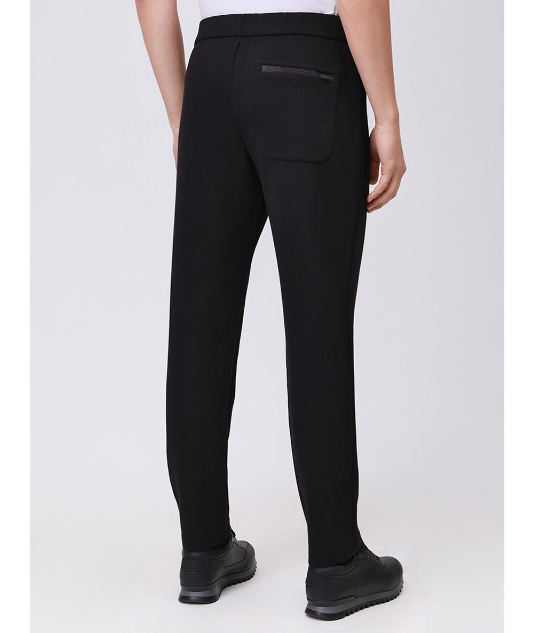 PAUL & SHARK Черные хлопковые повседневные брюки, фото 3