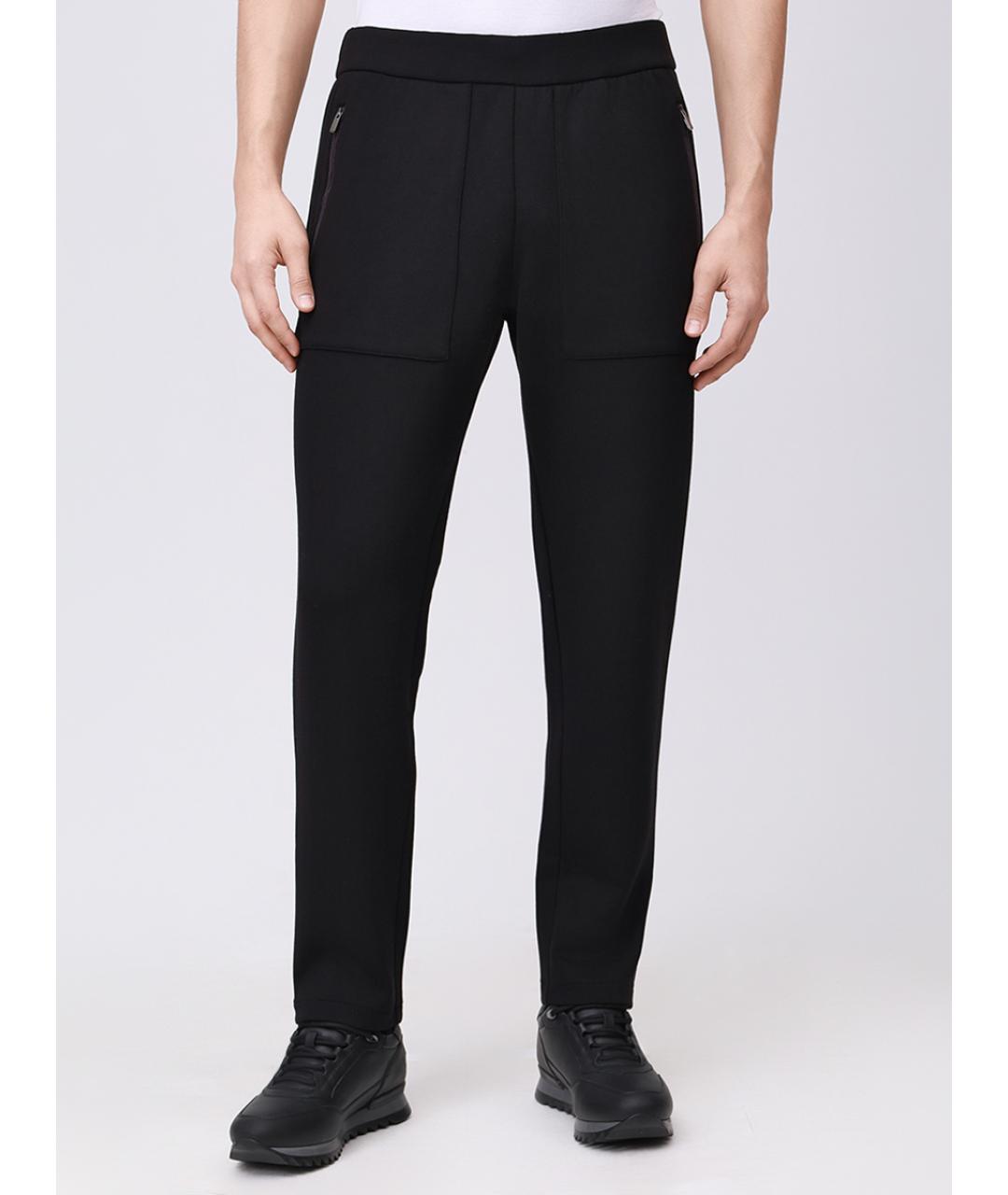 PAUL & SHARK Черные хлопковые повседневные брюки, фото 4