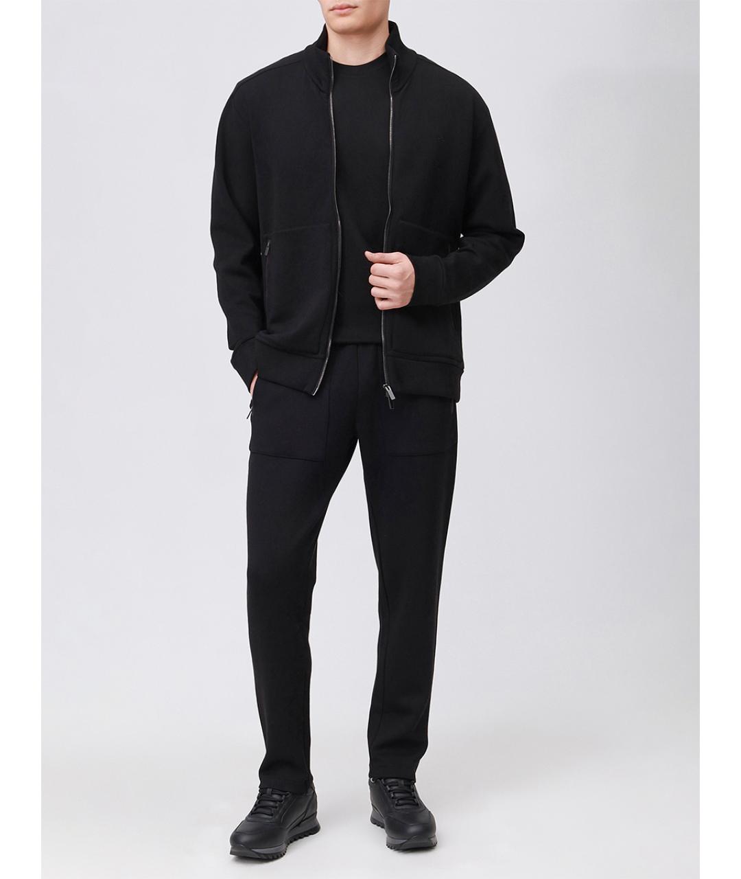 PAUL & SHARK Черные хлопковые повседневные брюки, фото 2