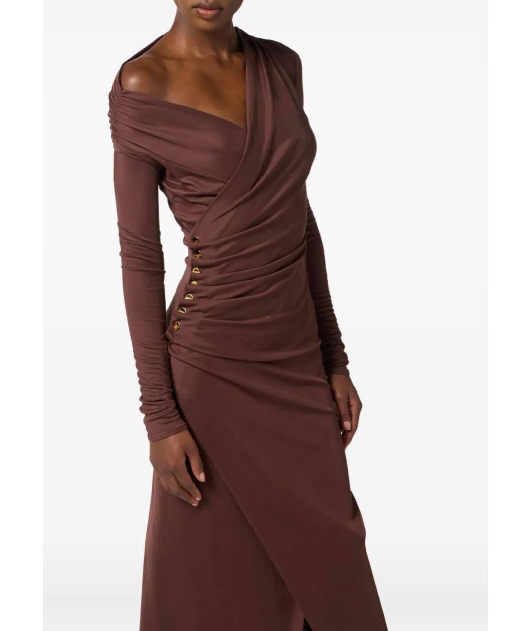 ELISABETTA FRANCHI Коричневое платье, фото 4