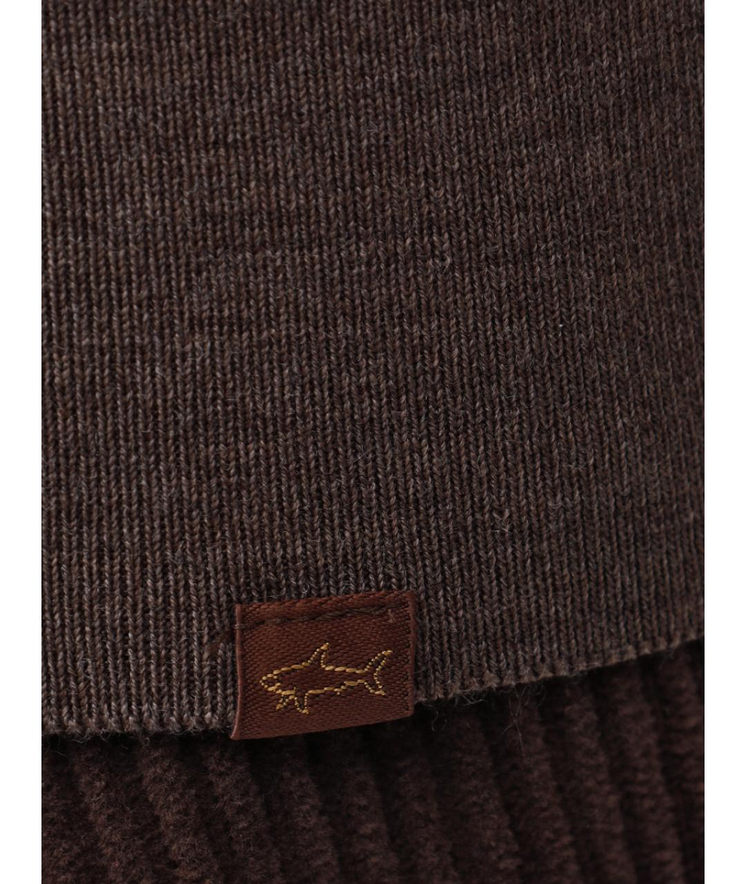 PAUL & SHARK Коричневый шерстяной джемпер / свитер, фото 6
