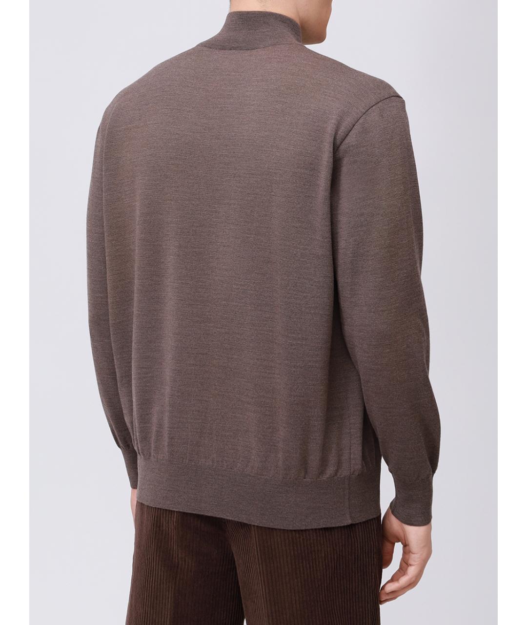 PAUL & SHARK Коричневый шерстяной джемпер / свитер, фото 3
