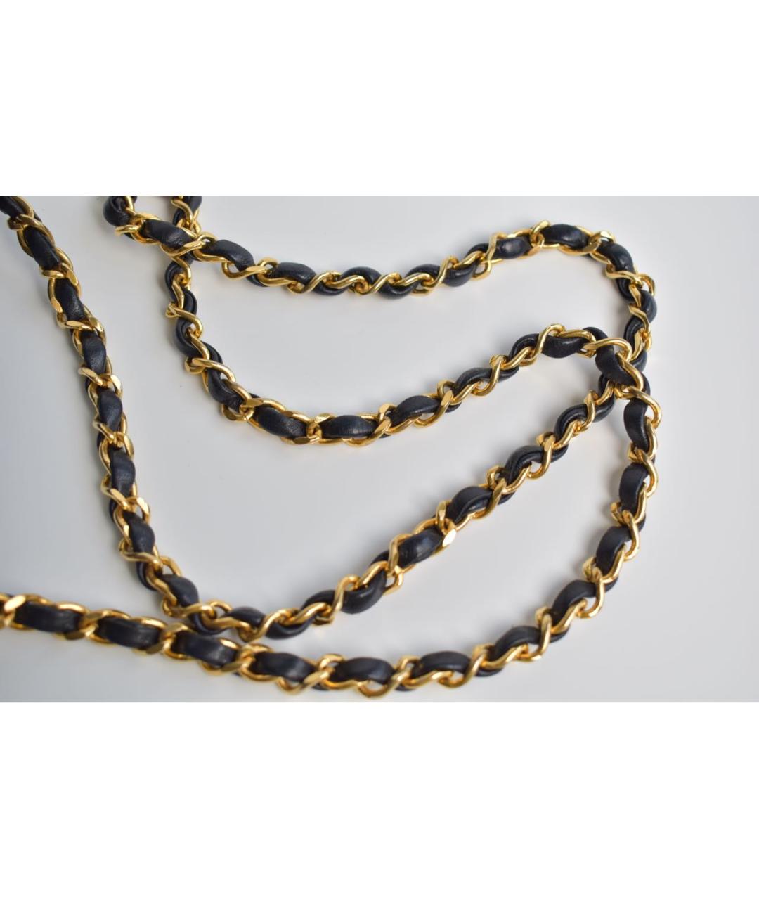 CHANEL Темно-синяя кожаная сумка через плечо, фото 8