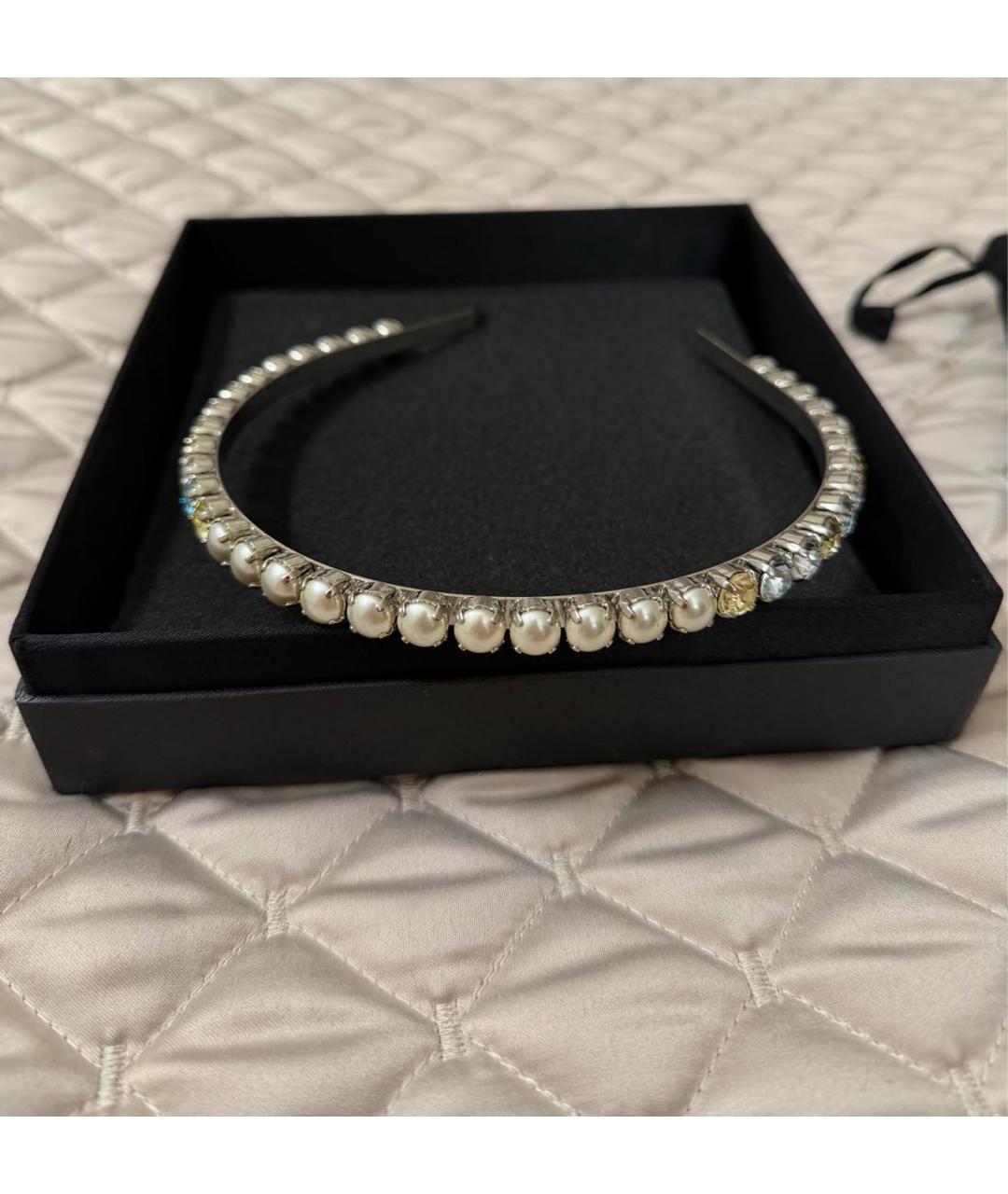 MIU MIU Серебрянный ободок, фото 7