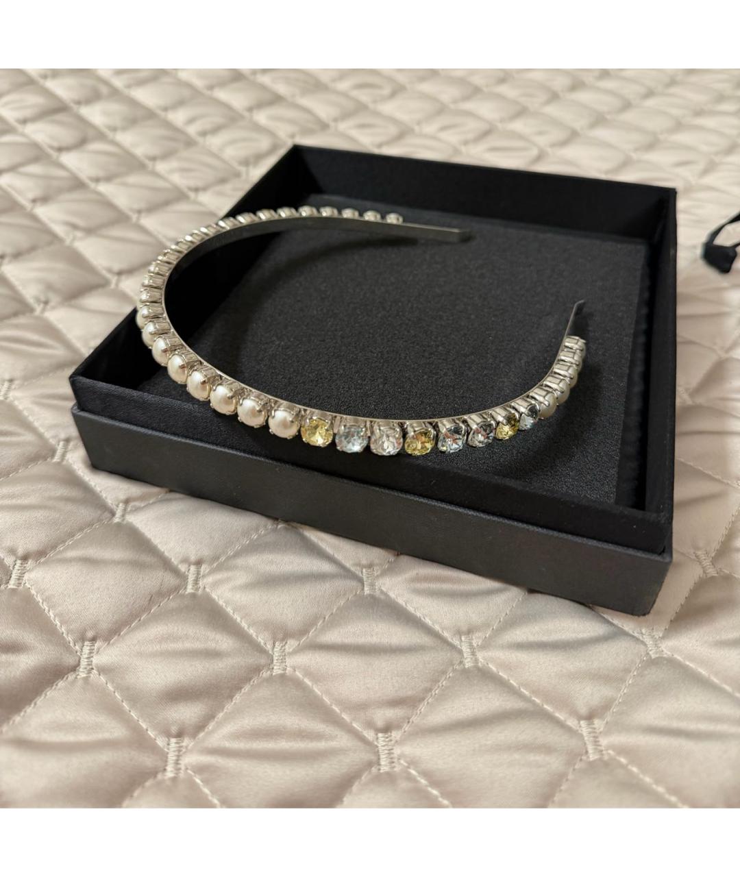 MIU MIU Серебрянный ободок, фото 4